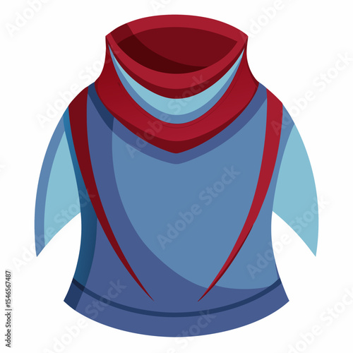 Cowl Neck Top Silhouette on White