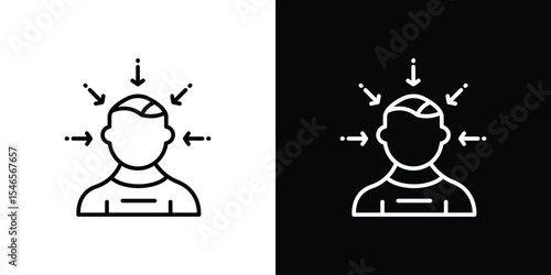 Persuasion icon in black. flat graphic vector icon