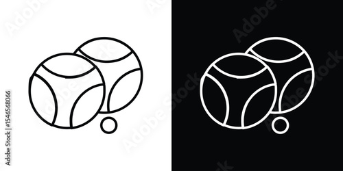Petanque icon in black. flat graphic vector icon