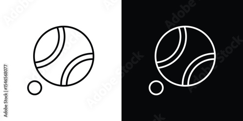 Petanque icon in black. flat graphic vector icon