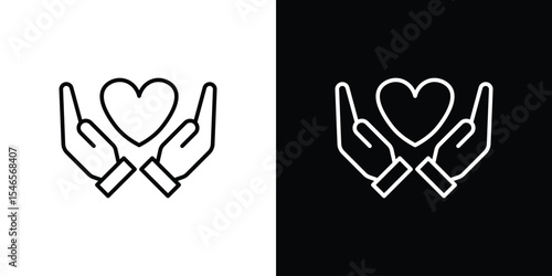 Philanthropy icon in black. flat graphic vector icon