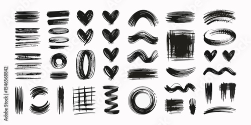 High resolution artistic paint brush stroke design