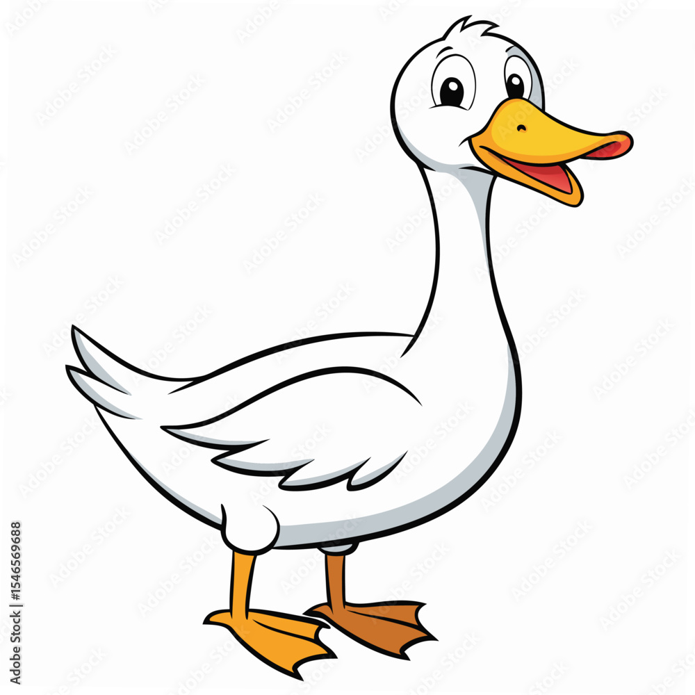 Obraz premium duck on white background 