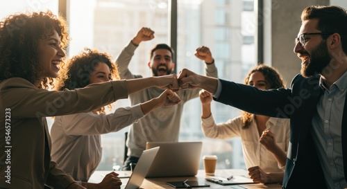 Teamwork Triumph Celebrating Success and Collaborative Achievements