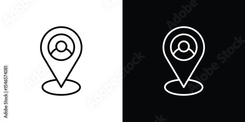 Placement icon in black. flat graphic vector icon