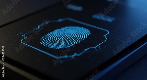 Digital Fingerprint Biometric Authentication Secure Access and Identity Verification