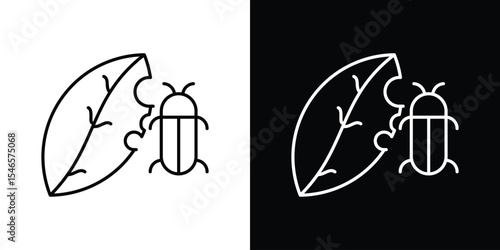 plant pests icon in black. flat graphic vector icon
