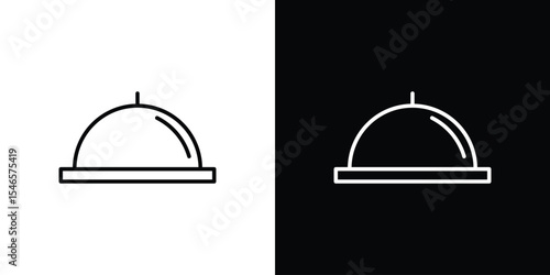 Platter icon in black. flat graphic vector icon
