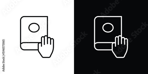 Pledge icon in black. flat graphic vector icon
