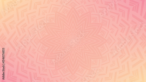 Round mandala on colorfull gradient background. Translucent mesh pattern in the form of a mandala. Mandala with floral patterns. Pastel Yoga template. Gradient background with round mandala.Vishal 