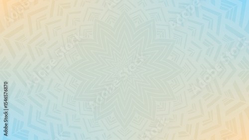 Round mandala on colorfull gradient background. Translucent mesh pattern in the form of a mandala. Mandala with floral patterns. Pastel Yoga template. Gradient background with round mandala.Vishal 