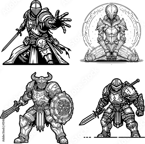 collection of enemy mini boss character, ideal for game concept art, print projects, and digital design inspiration