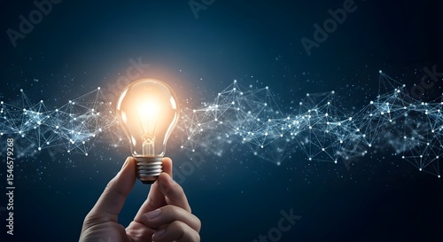 Illuminating Ideas A Glowing Lightbulb Representing Innovation and Creativity