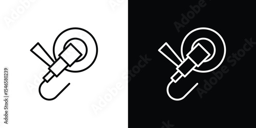 Polisher icon in black. flat graphic vector icon