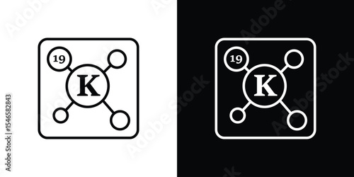Potassium icon in black. flat graphic vector icon