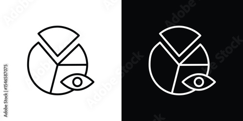 Predictive analytics icon in black. flat graphic vector icon
