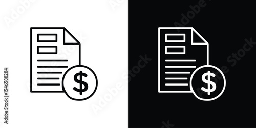 Price list icon in black. flat graphic vector icon
