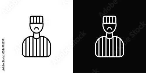 Prisoner icon in black. flat graphic vector icon