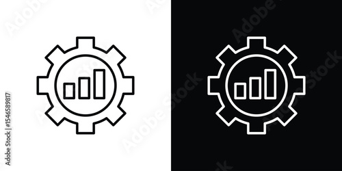 Productivity icon in black. flat graphic vector icon