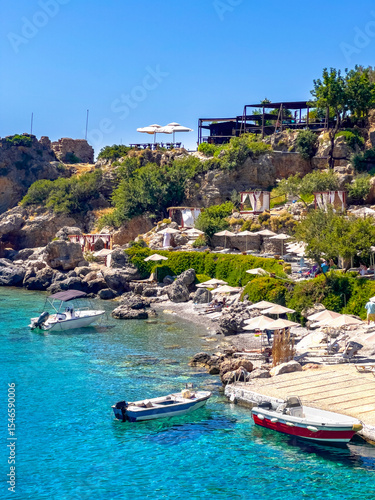 Greek village of Loutro, Chania, Crete, Greece.
