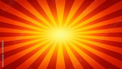 Abstract sunburst design sun rays image. Orange red and yellow rays texture background.