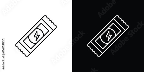 Protein bar icon in black. flat graphic vector icon