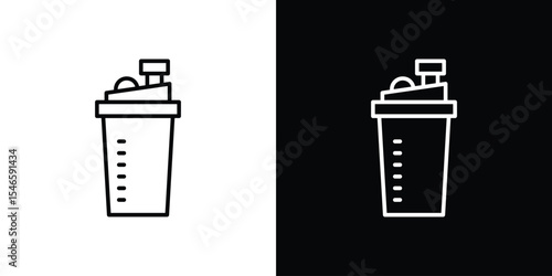 Protein shake icon in black. flat graphic vector icon