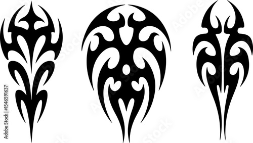 Ukrainian Trident Coat of Arms Stylized Tattoo design vector 