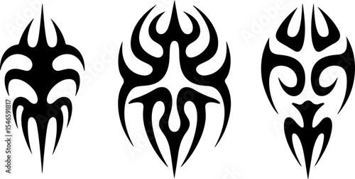 Ukrainian Trident Coat of Arms Stylized Tattoo design vector 