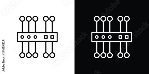Proxy server icon in black. flat graphic vector icon