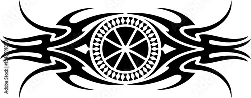 Ukrainian Trident Coat of Arms Stylized Tattoo design vector 
