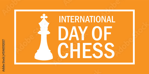 International Chess Day Poster with King Silhouette