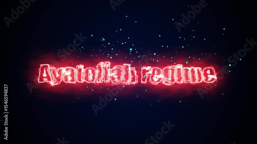 The Ayatollah regime, burning text with heat.