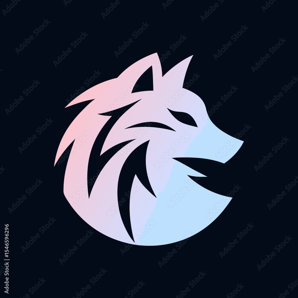 Wolf logo set Wolf logo set