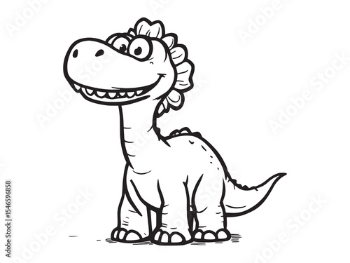 brontosaurus Line Art Illustration Collection
