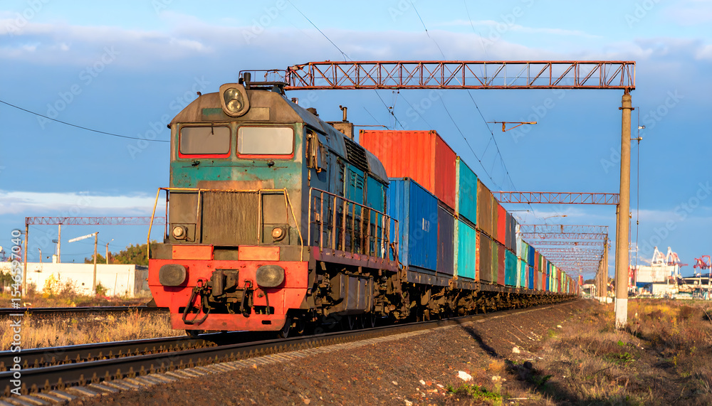 Obraz premium cargo train