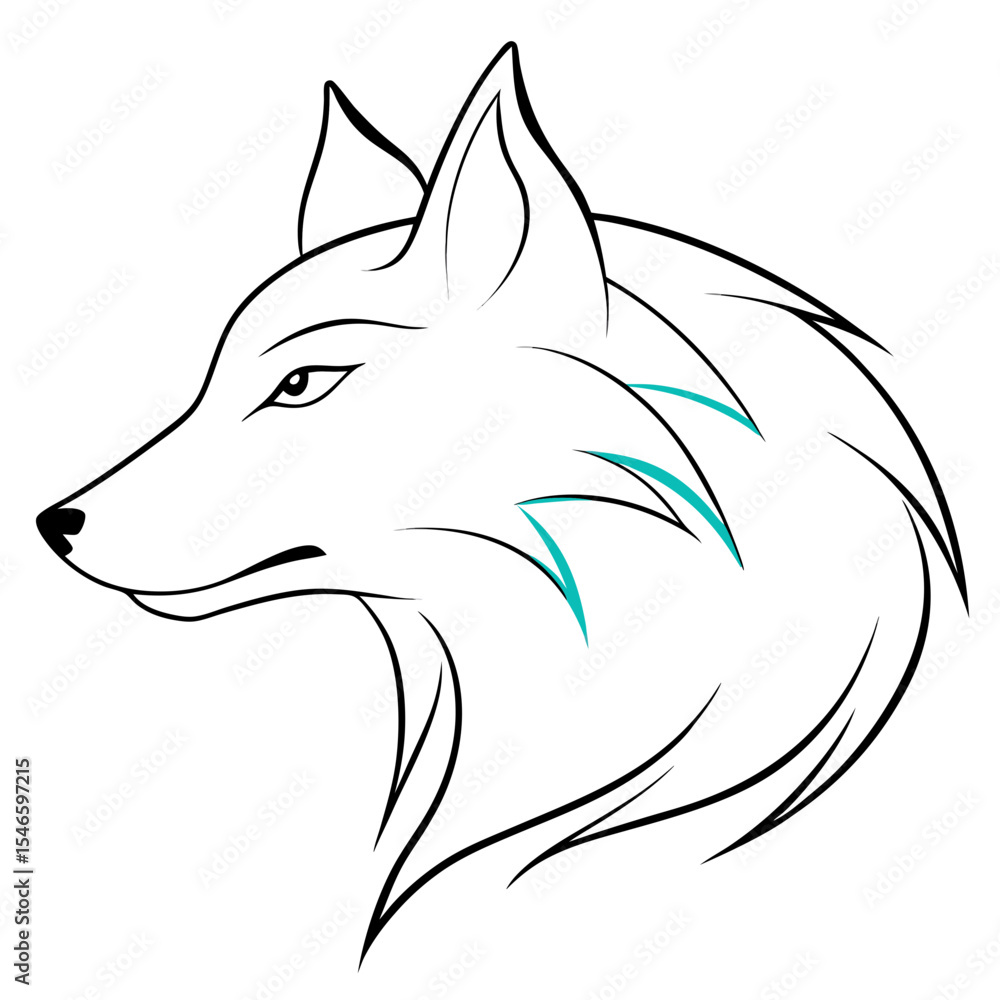 Obraz premium wolf logo set