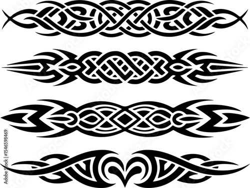 Dragon and Tribal Tattoo Designs vector bundle