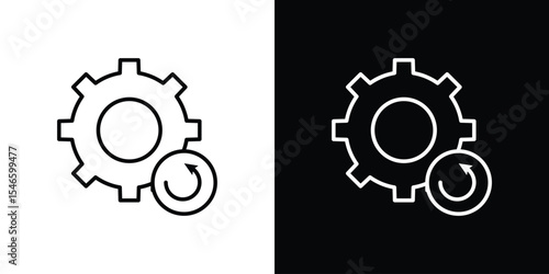 Recovery icon in black. flat graphic vector icon