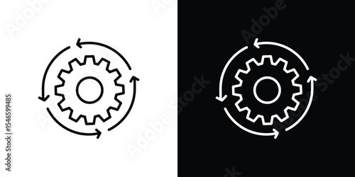 Recovery icon in black. flat graphic vector icon