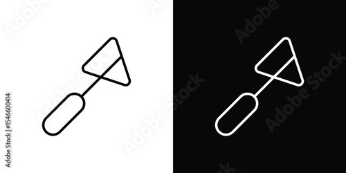 reflex hammer icon in black. flat graphic vector icon