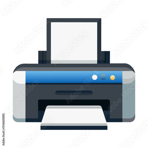 High-Resolution Printer and Scanner Icon Isolated Vector Illustration