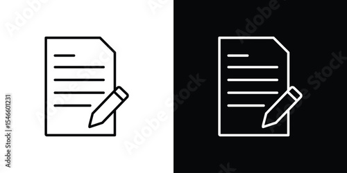 Registration form icon in black. flat graphic vector icon