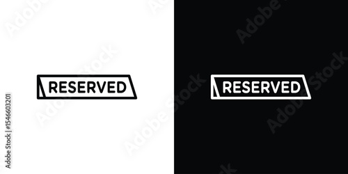 Reserved icon in black. flat graphic vector icon