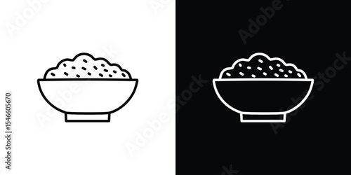 Rise Bowl icon in black. flat graphic vector icon