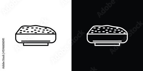 Risotto icon in black. flat graphic vector icon