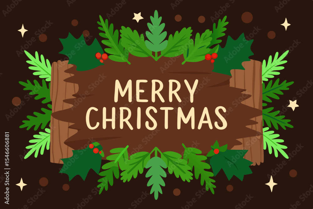 Fototapeta premium merry christmas card