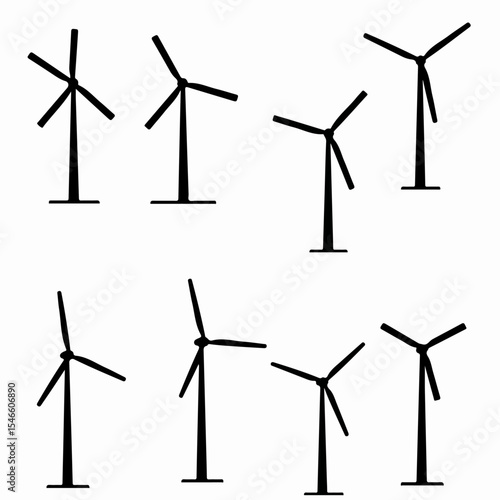 Wind turbines, wind power, sustainable energy, windfarm