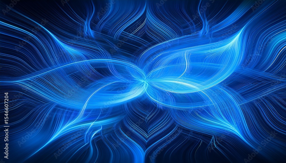 Fototapeta premium iridescent blue flames dance in ethereal swirls