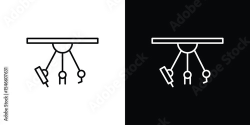 Robotic surgery icon in black. flat graphic vector icon